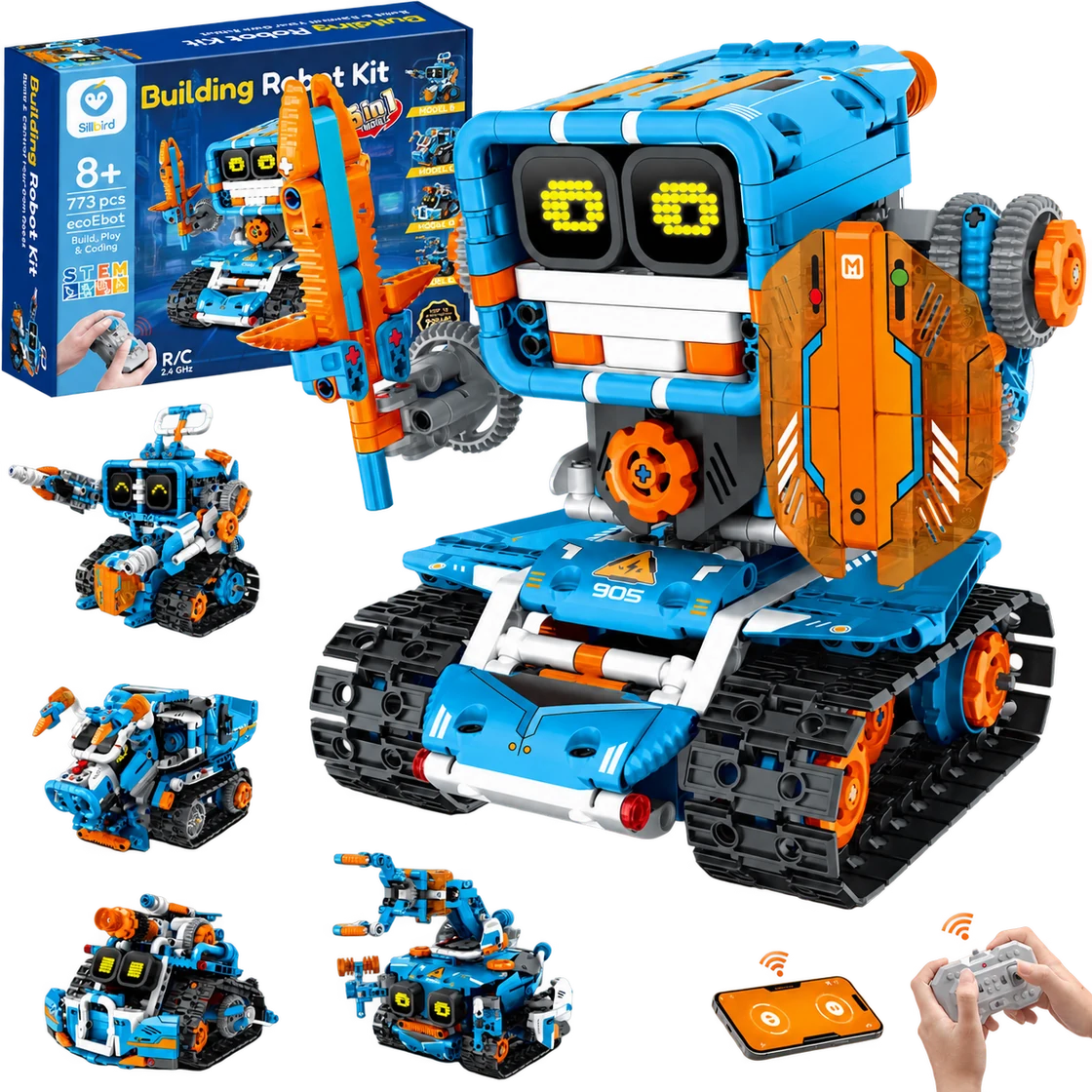 Sillbird Building Robot Kit B905, official product image with background removed