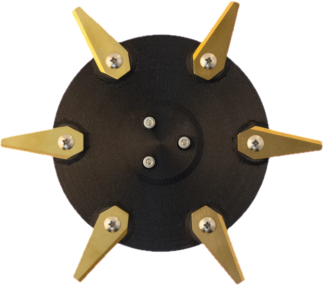 Ultimow Carbon Fiber 6-Blade Disk for Mammotion Yuka Mini, official product image with background removed